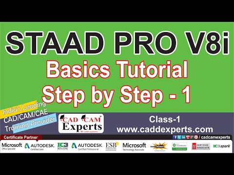 (Class-1) STAAD Pro v8i Basics Tutorial Step by Step | Structure Design Software #CAE #staadprov8i
