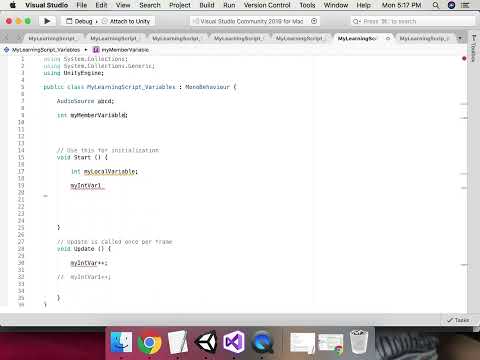 Variables : C# with Unity