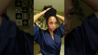 Drawstring ponytail messy bun #blackwigs #drawstringponytail #protectivestyles