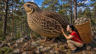 Harvesting Wild Quails & Ducklings - How a Hardworking Girl Finds Wild Quails and Duck Eggs