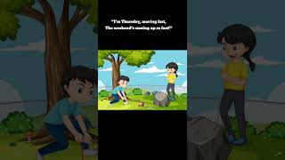 #DaysOfTheWeek#KidsLearning#LearningIsFun#MondayToSunday#Kindergarten#KidsRhymes#DailyRoutine
