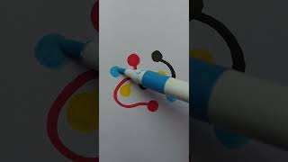 What color do you like?  together.🔵 ⚫ 🟡 🔴 #cover ✨ #colors #satisfying #art #shorts