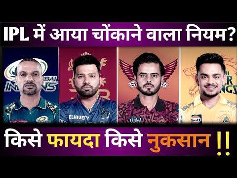 IPL New Rule ने सभी को हैराण किया Player Franchise को फसया...|Auction|Retaintion|New Rule|MI|CSK|