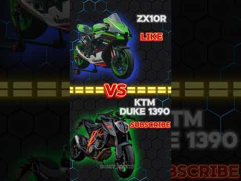 ZX10R 💚  VS  KTM DUKE 1290❤️