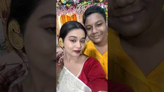বাড়ির মহালয়া পুজো 🪷💛(part-2) #shorts #youtubeshorts #durgapuja #minivlog #mahalaya #bengali