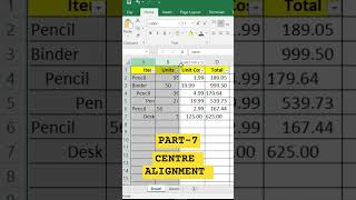 CENTRE ALIGNMENT | EXCEL TRICK PART-1 | INTERVIEW TRICKS | FORMATTING IN EXCEL | @BihariTechie