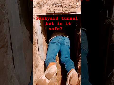Digging a tunnel in my backyard #tunneling  #underground #digging ￼￼￼#dirt ￼