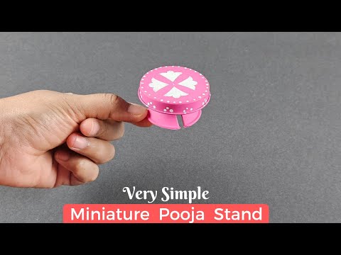 Very Simple Miniature Pooja Stand /chowki /Peeta |Quick & Easy#navratri #returngiftsforalloccasions