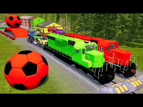 Flatbed Truck Mcqueen | Transportation with Truck - Pothole vs Car #24 - BeamNG.Drive