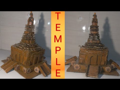 DIY temple making at home with cardboard