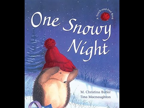 Viking reading "One Snowy Night" for reading month.