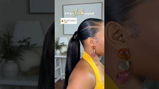 Sleek Ponytail On Natural Hair 😍 #sleekponytail #protectivestyles