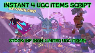 Roblox Beyondland instant 4 UGC items FIXED & UPDATED script [Roblox Exploiting]
