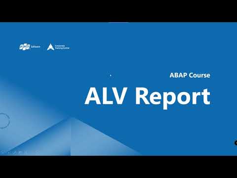 ABAP Course 12 - ALV Report Part 1 - Classical ALV