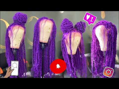 HOW TO: 613 FULL LACE WIG INTO PURPLE FAUX LOC WIG #613 #fulllace #fauxlocs