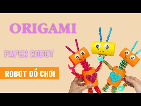 EASY DIY || Origami Robot || Tự làm robot đồ chơi chuyển động đơn giản