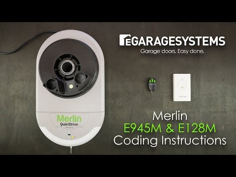 Coding the Merlin E945M & E128M into the Merlin Quite Drive MR650EVO Roller Garage Door Opener