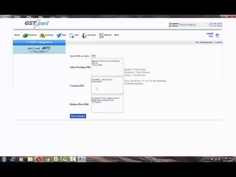 SMS facility in GSTpad billing software
