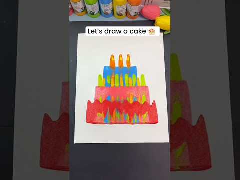 Learn how to draw a cake with ease using this simple and creative method.