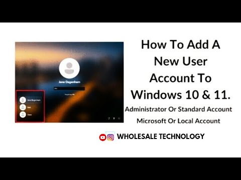 How To Add A New User Account To Windows 10  & 11.PC Me New User Kase Add kre.