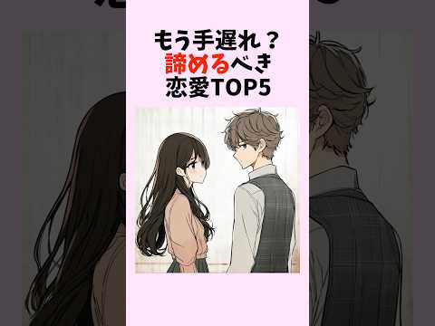 もう手遅れ？諦めるべき恋愛TOP5　#shorts #恋愛 #恋愛心理学 #恋愛テクニック #雑学 #モテる方法 #本命