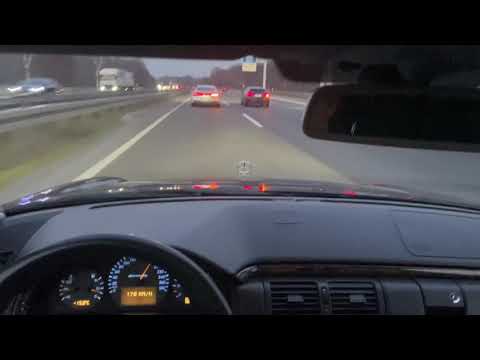 POV Driving on german highway - Mercedes E55 AMG W210 Topspeed 280 km/h