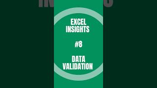 Data Validation #excelformulas #exceltips #excelshorts #dataanalysis #datascience #excel2025
