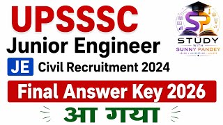 UPSSSC Junior Engineer Answer Key Released 2026|| UPSSSC JE answer key 2026 #upssscje2024 