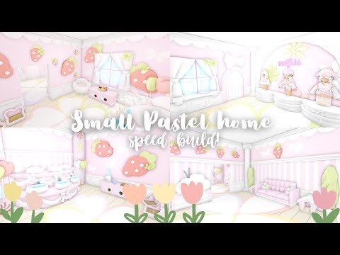 ≽^• ˕ • ྀི≼ Strawberry Pastel Home - Adopt Me Speed Build - #adoptme #adoptmegame