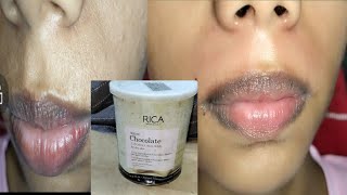upper lips waxing with Rica white chocolate wax/#upperlips wax#ricawax#waxing  #pammibeautyworld