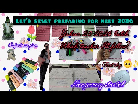 NEET 2026🩺 | Drop |Joining yaaken 2.0 2026✨|Full year plan🩷 |New journey begins 🥺|Neet aspirant 🧑‍⚕️