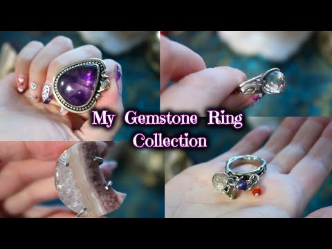 My Gemstone Ring Collection 💎 Crystal Jewellery