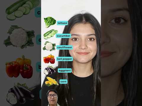 Vegetables in English. #english #learnenglish #greenscreen