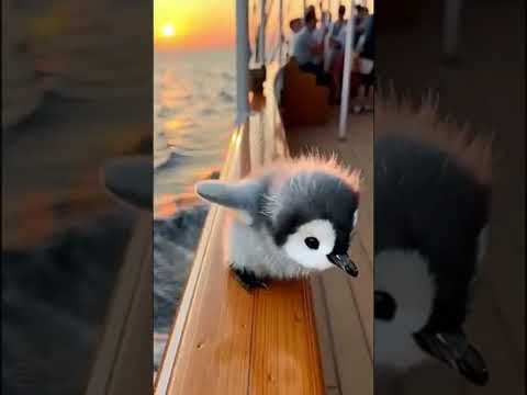 Let's go on a boat adventure together #cute #adorable #penguin #babyanimals #fluffy #cuteanimal