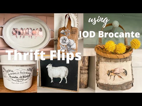 Thrift Flips using IOD Brocante Transfer