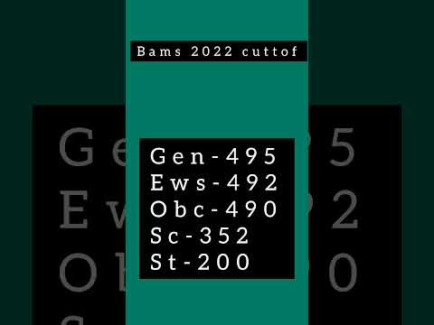 bams neet 2023 cuttoff  #shorts #bams