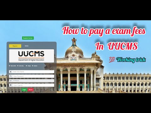 uucms karnataka gov in how to pay exam fees in kannada
