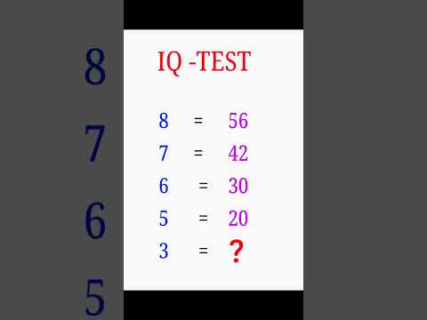 IQ Test | maths lover | maths question | #iqtest #maths #ssc #upsc #shorts