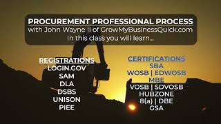 Procurement Course GrowMyBusinessQuick.com Sell your products and services to the Government SAM.GOV