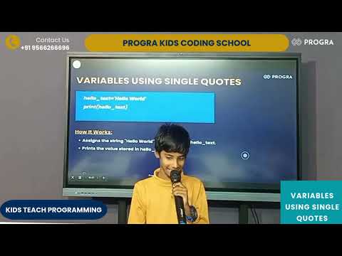 Kids explains Program using variable  Part  I | Kids Teaching Code | #python #pythonforkids #coding