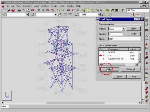 Autodesk Robot structural analysis - load cases