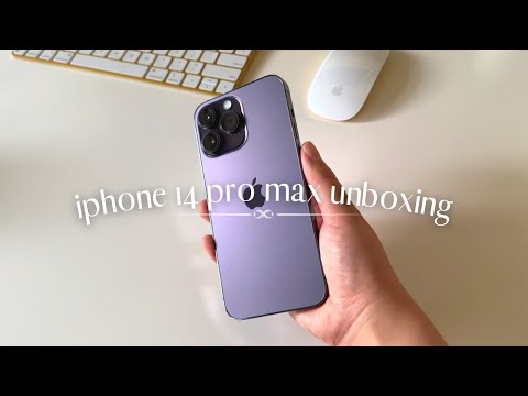 iPhone 14 Pro Max Unboxing (🍇 Deep Purple 🍇) | camera test | new accessories | aesthetic