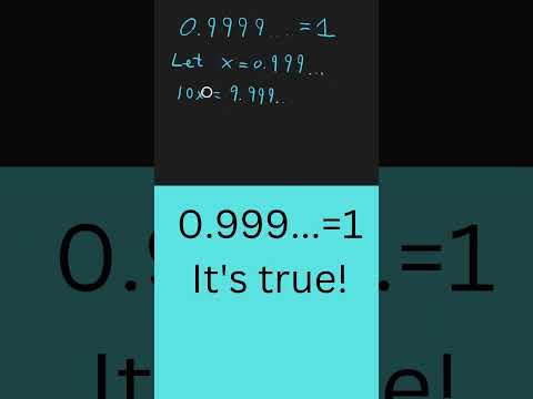 mathematic proof that 0.999...=1. #math #maths #mathproblems #mathproof #matholympiad