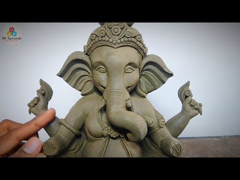 ecofriendly Ganesh idol / shadu mati ganpati making / murti making