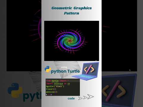🎨 Hypnotic Spiral Art | Colorful Geometric Animation in Python (Turtle Graphics)