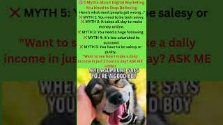 5 Myths about Digital Marketing #makemoneyonline2025 #affiliatemarketing #makemoneyonlinenow