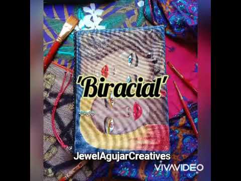 'Biracial' Hand-Painted Pouch
