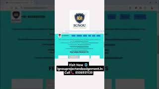 IGNOU Assignment PDF/Handwritten, Project & synopsi @ 8506931139. #ignou #ignouassignment #trending