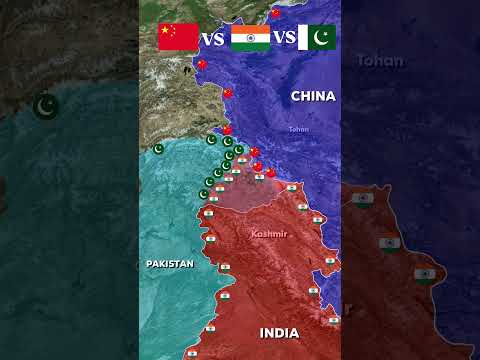 Pakistan vs India vs China war attack 😱#shortvideo #geography #map #war #warattackstrategy#indiamap