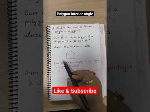 Sum Of Polygon Interior Angles #geometry #mathematics #algebra #viral #shorts